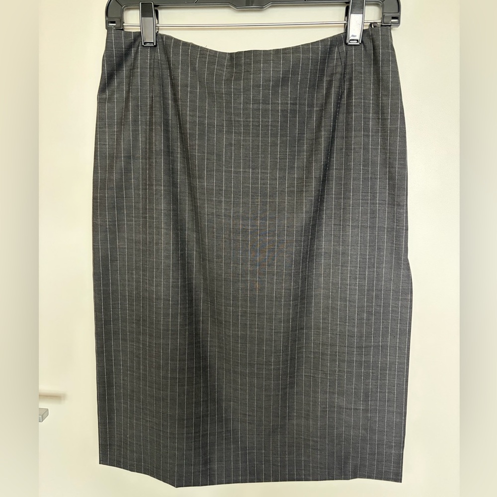 Dolce & Gabbana Metallic Pinstripe Pencil Skirt